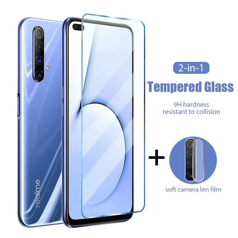 2 в 1 защита для объектива задней камеры Realme 5S 5I 5 3i 3 Pro против царапин HD Защитное