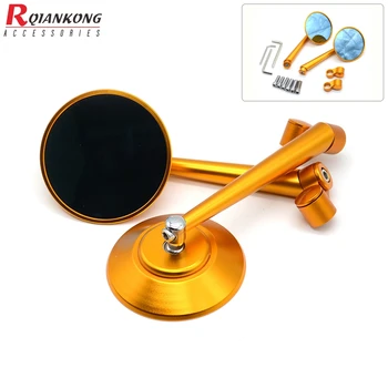 

CNC Aluminum Round Bar End Side Rear View Mirror Motorcycle Bike Crusier Chopper ATV Motorcycle Rear View Mirror For KTM HONDA