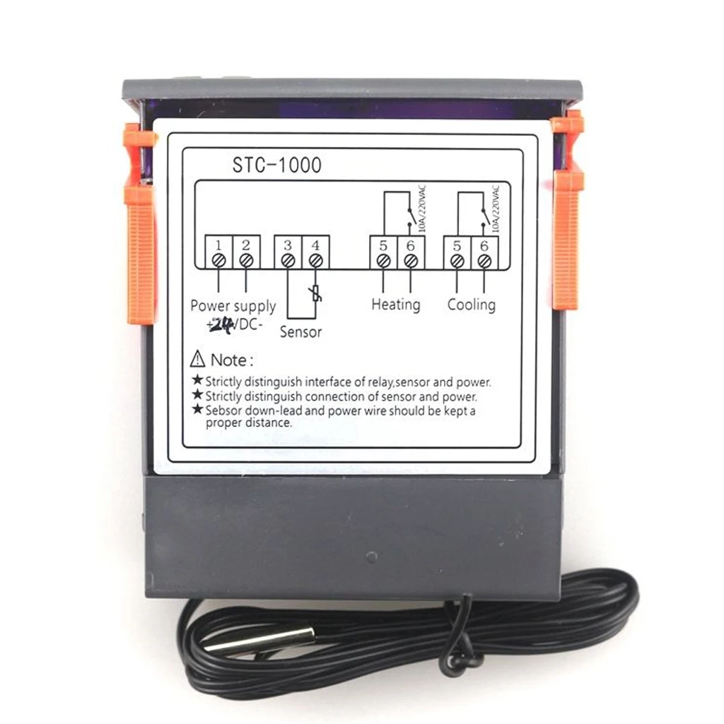 STC-1000 AC/DC 220 V/10A цифровой регулятор температуры Термостат терморегулятор инкубатор РЕЛЕ Светодиодный 10A нагрев охлаждения