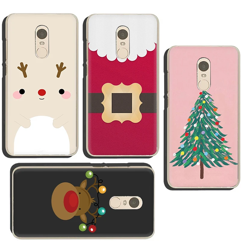 Жесткий чехол для телефона Happy new year christmas для Xiaomi Redmi 4A 4X5 6 A Plus Pro 7 GO S2 Note 4 4X5 6 7 Pro 5A Prime