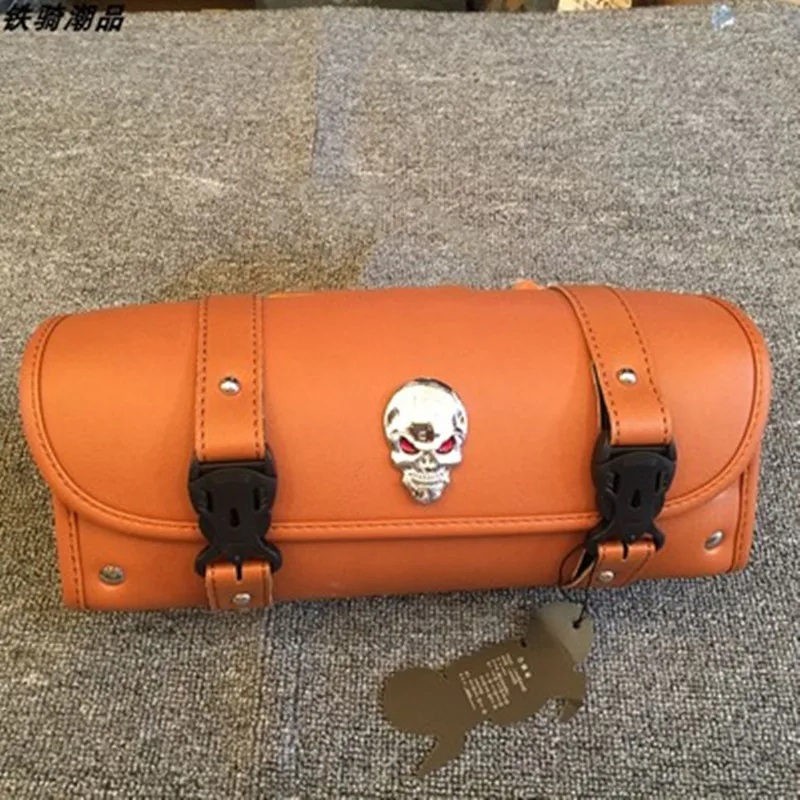 

Motorcycle Saddle Bags Motorbike Side Tool Tail Bag PU Luggage for Harley Universal 8 styles Black/Brow