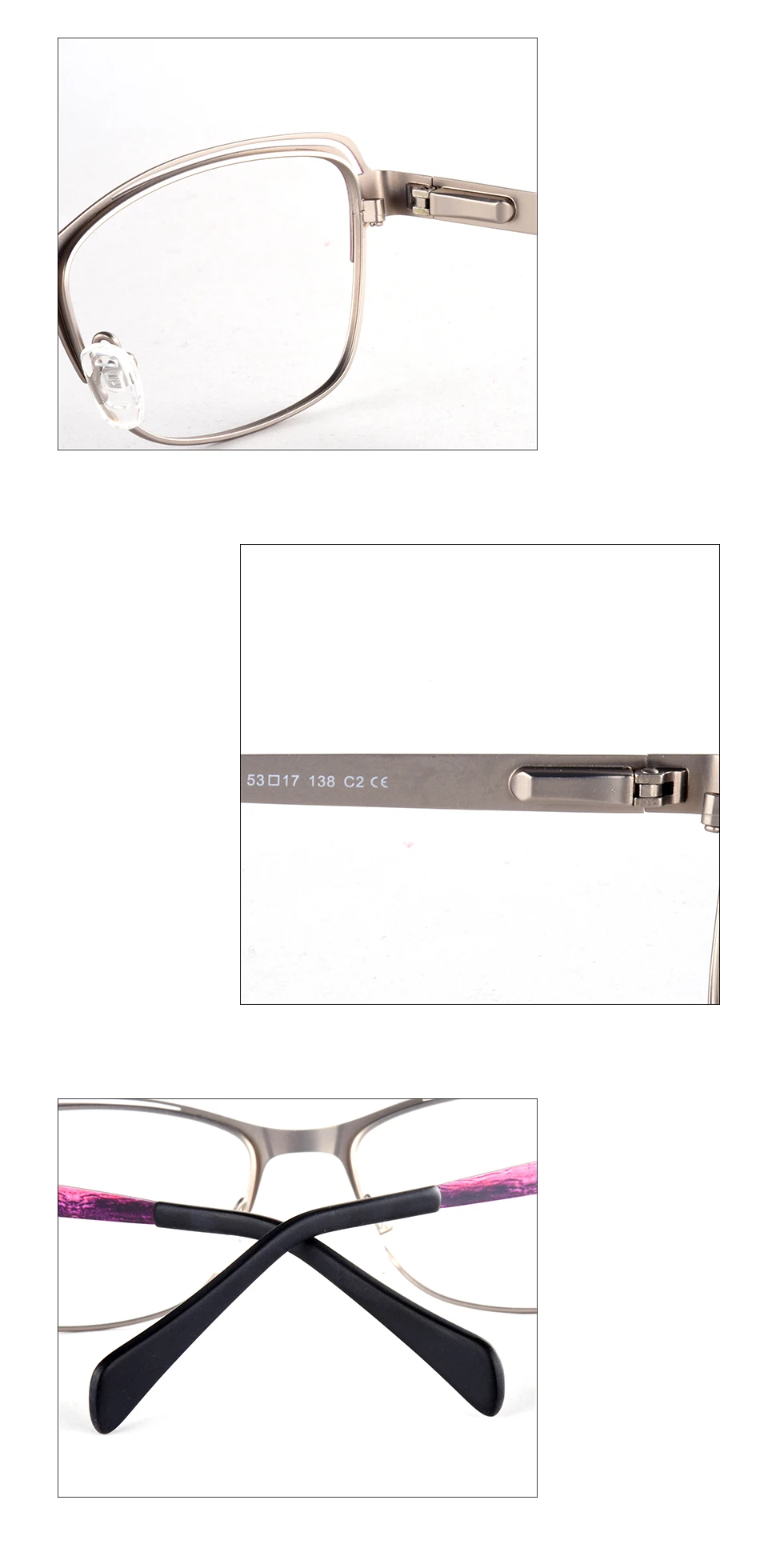 Женские оптические квадратные металлические очки с оправой по рецепту, прозрачные очки для близорукости, прозрачные линзы, очки из нержавеющей стали