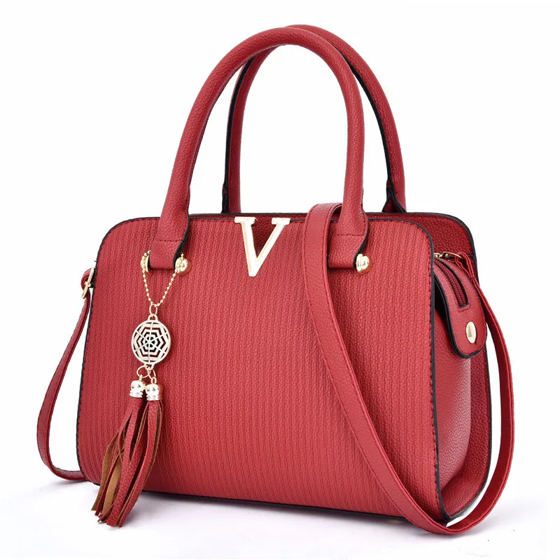 

WOMEN'S Bag 2019 New Style Fashion Tassels Stone Pattern Handbag Versatile Simple Large Bag
