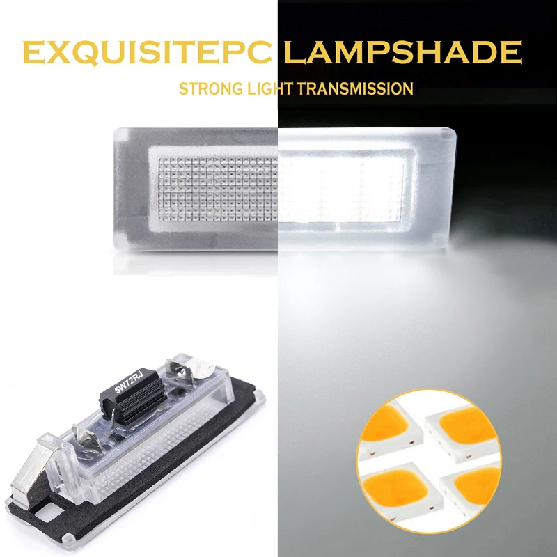For Fiat Ducato LED License Plate Light Number Lamp For Peugeot Boxer Citroen Ju