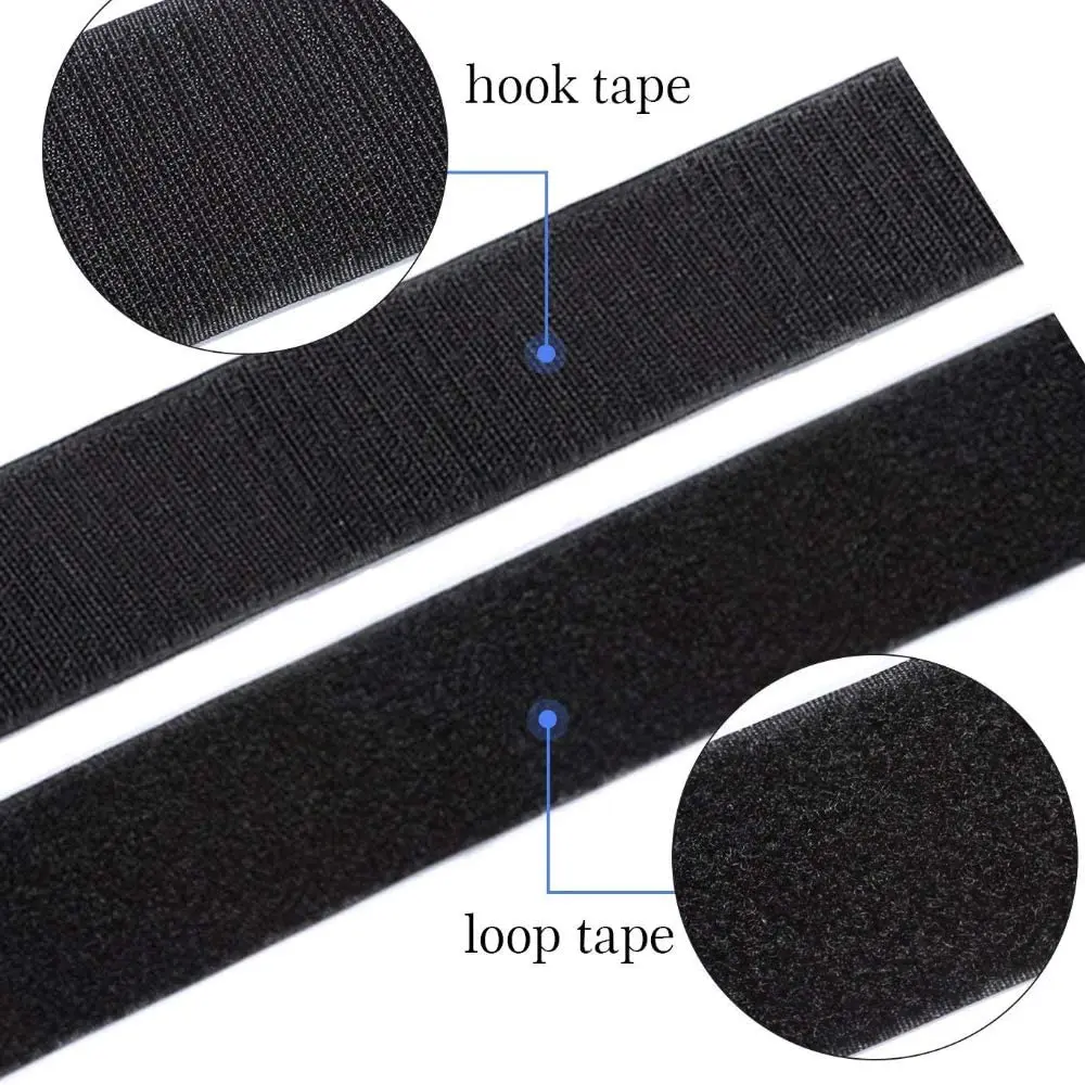 Description Picture 6 of item1Meter Black White Strong Self-adhesive Fastener Tape Hook and Loop White Nylon Sticker With Strong Glue 16/20/25/30/38/50MM