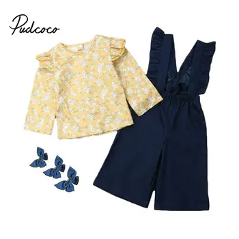

Children Autumn Spring Clothes 2PCS Kids Baby Girls Long Sleeve Floral Shirt Top+Pants Trousers Outfits Set toddler girl clothes