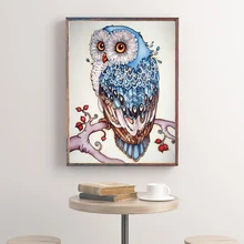 На заказ Алмазная картина 5D алмазная картина Полная площадь вышивка крестиком Сова Алмазная вышивка Стразы для вышивки DA
