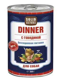 

SOLID NATURA SOLID NATURA DINNER bezzernovye for adult dogs with beef