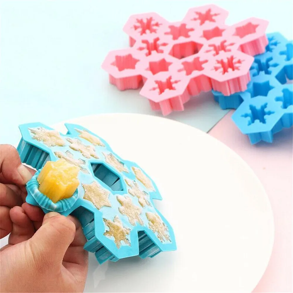 

3D Christmas Decorations Snowflake Lace Chocolate Party DIY Fondant Baking Cooking Cake Decorating Tools Silicone Mold