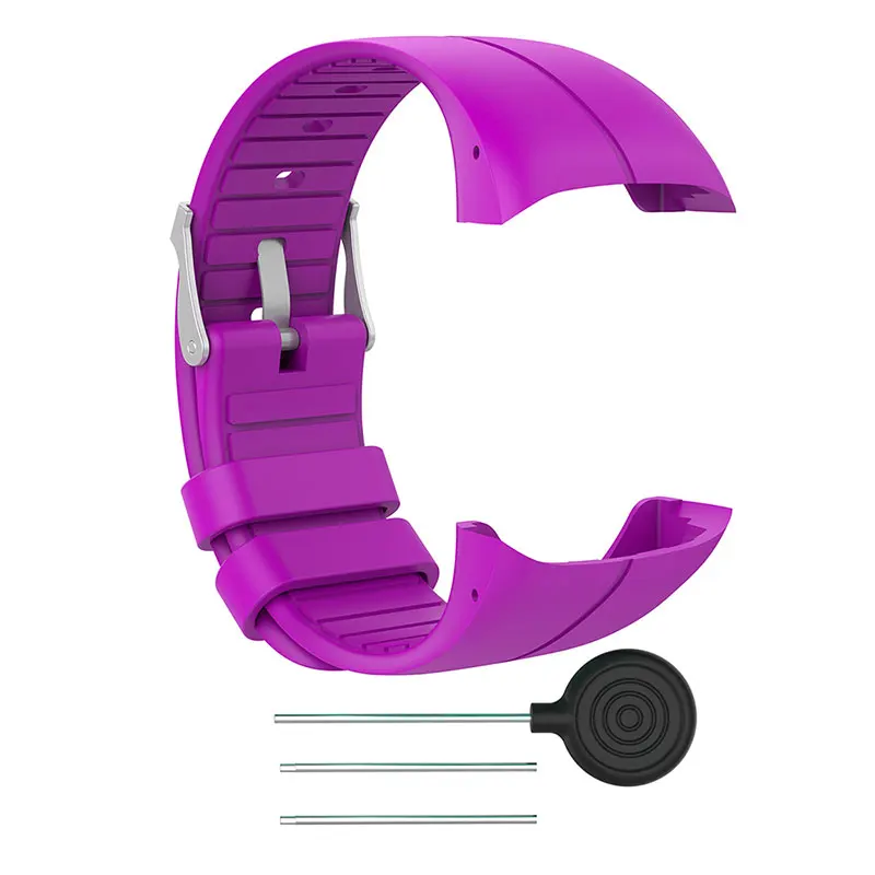 purple Jollychic силиконовый ремешок для часов Ремешок на запястье замена ремешок для Polar M400 M430 gps бег спортивные умные часы ремешок - Цвет ремешка: purple