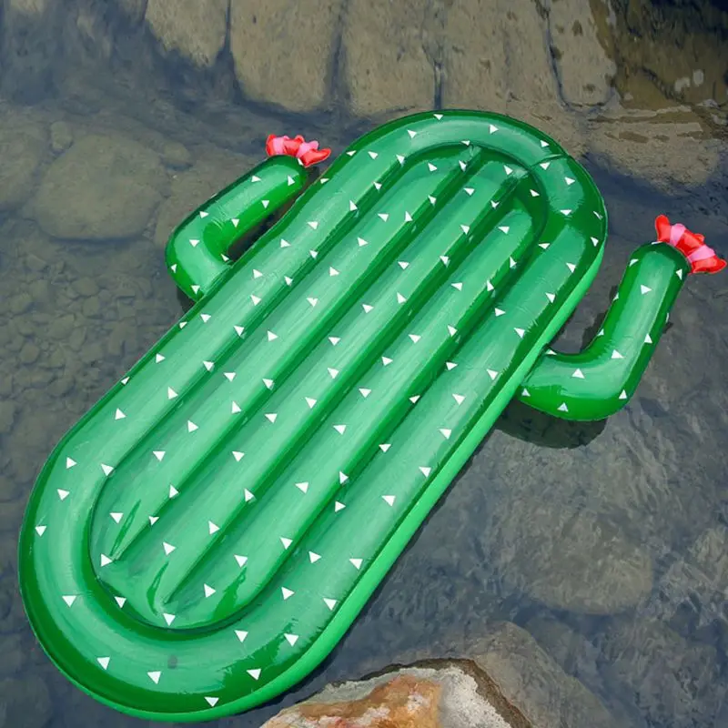 

180cm Inflatable Giant Pool Float Mattress Cactus Swimming Beach Water Ring Sea Party Lifebuoy Summer X5XE