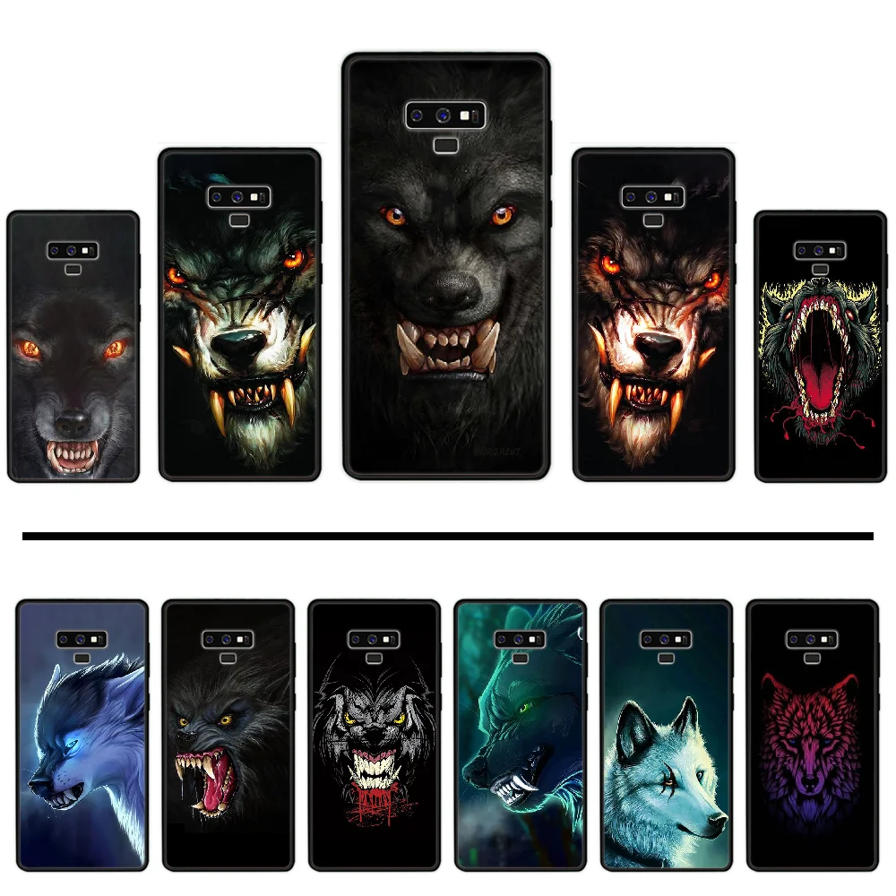 Роскошный чехол для телефона с уникальным дизайном wolf Samsung Galaxy S8 S9 S10 Plus Lite S10E Note 3 4