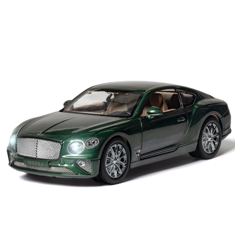 1/24 Continental GT Diecast Alloy Car Model With Light Metal Paint Decoration For Boy Kid Gift Toy 4 Doors Opened | Игрушки и хобби