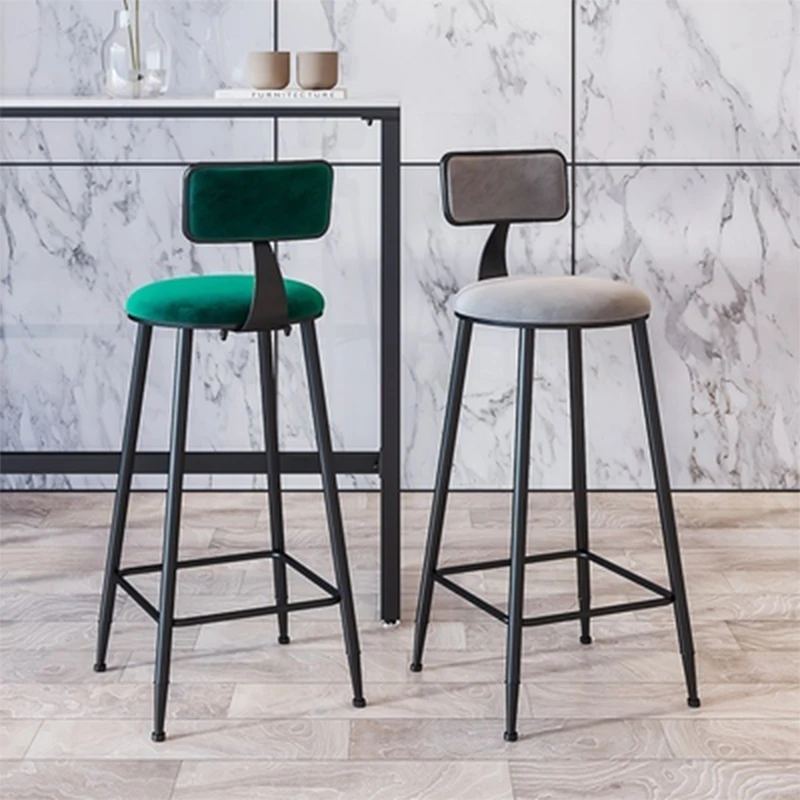 Nordic Light Luxury Net Red Ins Bar Chair Bar Chair Simple and Fashionable High Chair Bar Stool Backrest High Stool Bar Stool