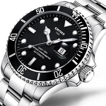 

KINYUED CLASSIC DESIGN AUTOMATIC MEN WATCH Push Button Hidden Clasp