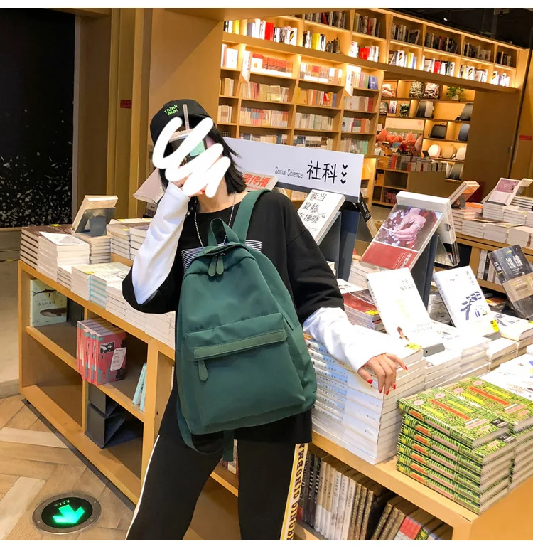 Хит, женский корейский рюкзак Harajuku Ulzzang для старшеклассников, простой универсальный рюкзак для кампуса, модный рюкзак, нейлоновый рюкзак