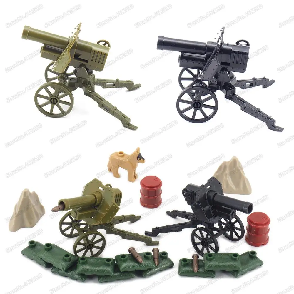 Фигурки военных Книги об оружии горный Cannon блоки 2 ой мировой войны Строительный