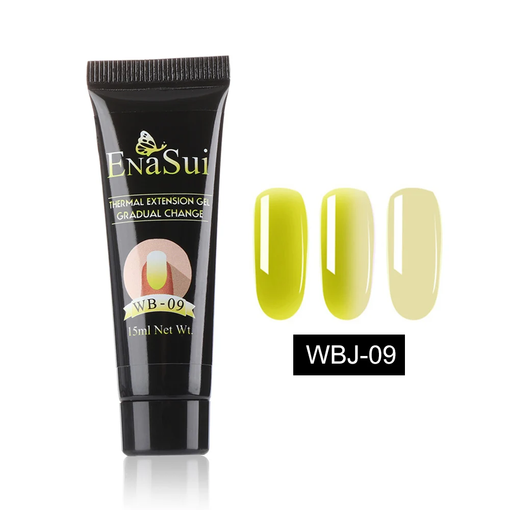 15ml Thermal Quick Extension Fluorescent Nail Gel Polish Nail Building Gel Temperature Color Changing Soak Off UV Gel Varnish