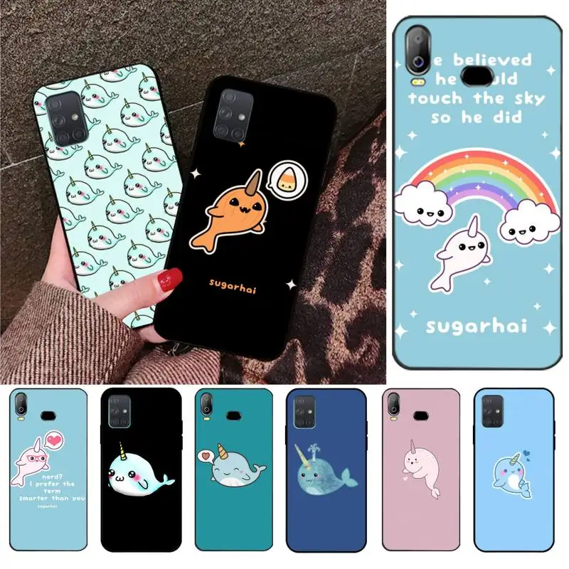 CUTEWANAN Narwhal Kawaii милые животные чехол для телефона Samsung A10 A20 A30 A40 A50 A70 A80 A71 A91 A51 A6 A8