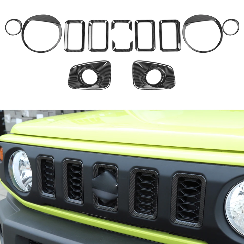 Front Insert Grilles Decoration Ring Headlight Cover Turn Signal Lamp for Suzuki Jimny 2019 2020 ABS Chrome Car Accessories