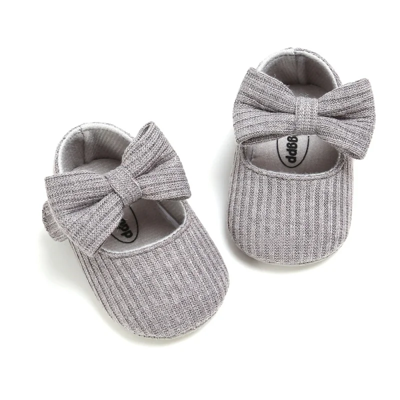 H 0-18M Cute Autumn Baby Girls Anti-Slip Casual Walking Shoes Bow Sneakers Soft Soled First Walkers - Цвет: H