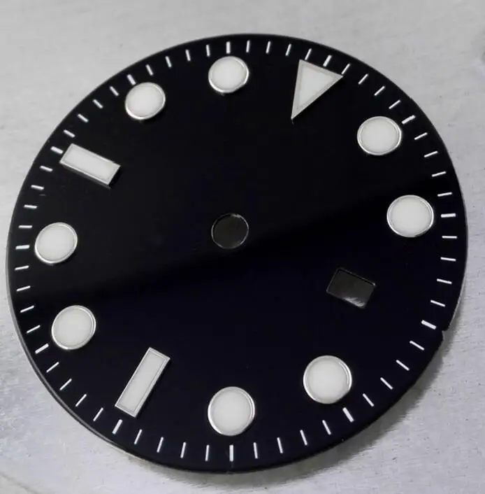 

28.5mm Stainless Steel Watch Dial Fit NH35 Automatic Movement Date Window