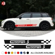 2 Pcs Car Door Side Stripes Sticker Racing Stripes Body Decor Vinyl Decal For MINI Cooper S Clubman F54 JCW Accessories