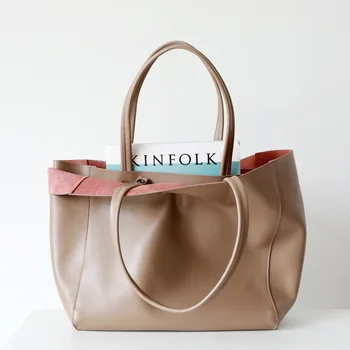

Genuine leather Autumn Mummy shopping bag commuter bags cowhide bag leather tote bag GN-SB-tqmmdb