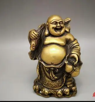 

zhmui88002841540++Old China Bronze Bag Buddha Statue
