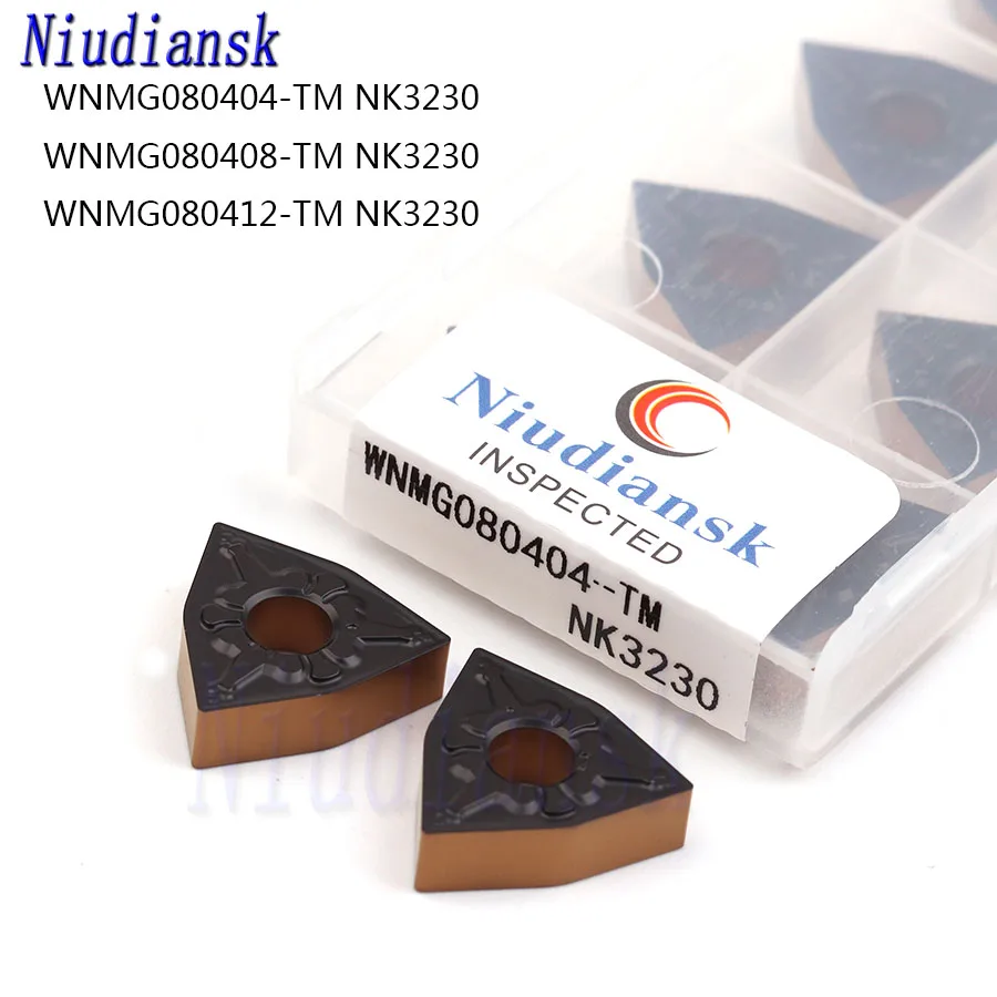 

10pcs WNMG080404 TM WNMG080408 TM WNMG080412 TM NK3230 100% Original Carbide Inserts CNC Lathe Turning Tool For Steel Processing