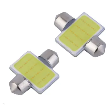 

2 x 31MM White Festoon COB 12 LED Auto Car Map/Dome Interior Light Bulb