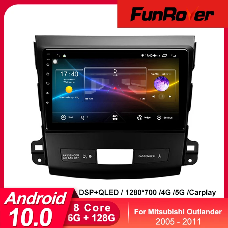 Funrover 2.5D + IPS android 10 0 автомобильный мультимедийный плеер Навигация dvd для mitsubiши1