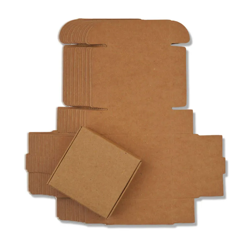 5 шт. натуральная крафт-бумага упаковка коробка для ювелирных изделий черный картон мыло ручной работы в коробке белая картонная коробка свадебные сувениры Конфеты Подарочная коробка