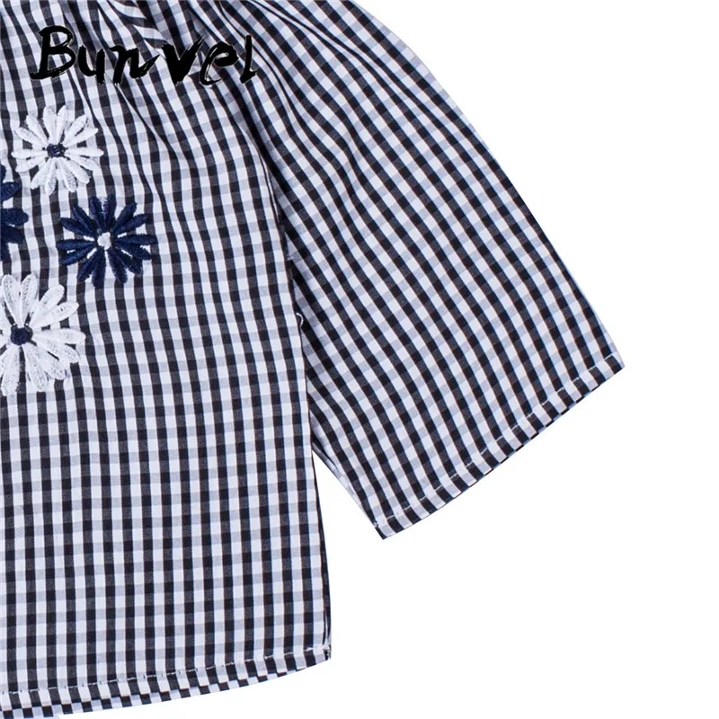 Bunvel/осенний Детский комплект, рубашка с вышитыми цветами+ штаны с дырками Одежда для новорожденных мальчиков и девочек комплект одежды в полоску с длинными рукавами из 2 предметов