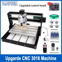 Обновление ЧПУ 3018 Pro контроллер grbl Diy мини ЧПУ, 3 оси pcb фрезерный станок, дерево маршрутизатор Лазерная гравировка с Оффлайн