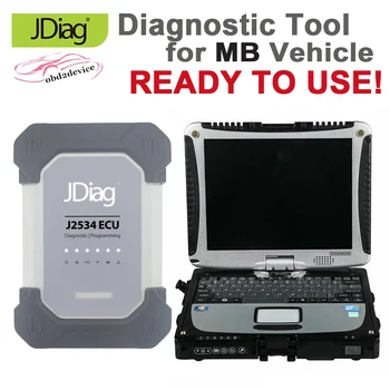 

JDiag Elite II Pro J2534 Diagnostic Tool and ECU Programmer for MB with Software and Laptop more Convinent than MB STAR C4/C5