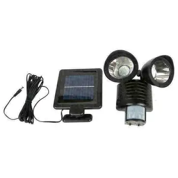 

Double Head Solar Power Outdoor Waterproof Garden Patio Security PIR Infrared Motion Sensor Light Wall Mounted Night Lamp