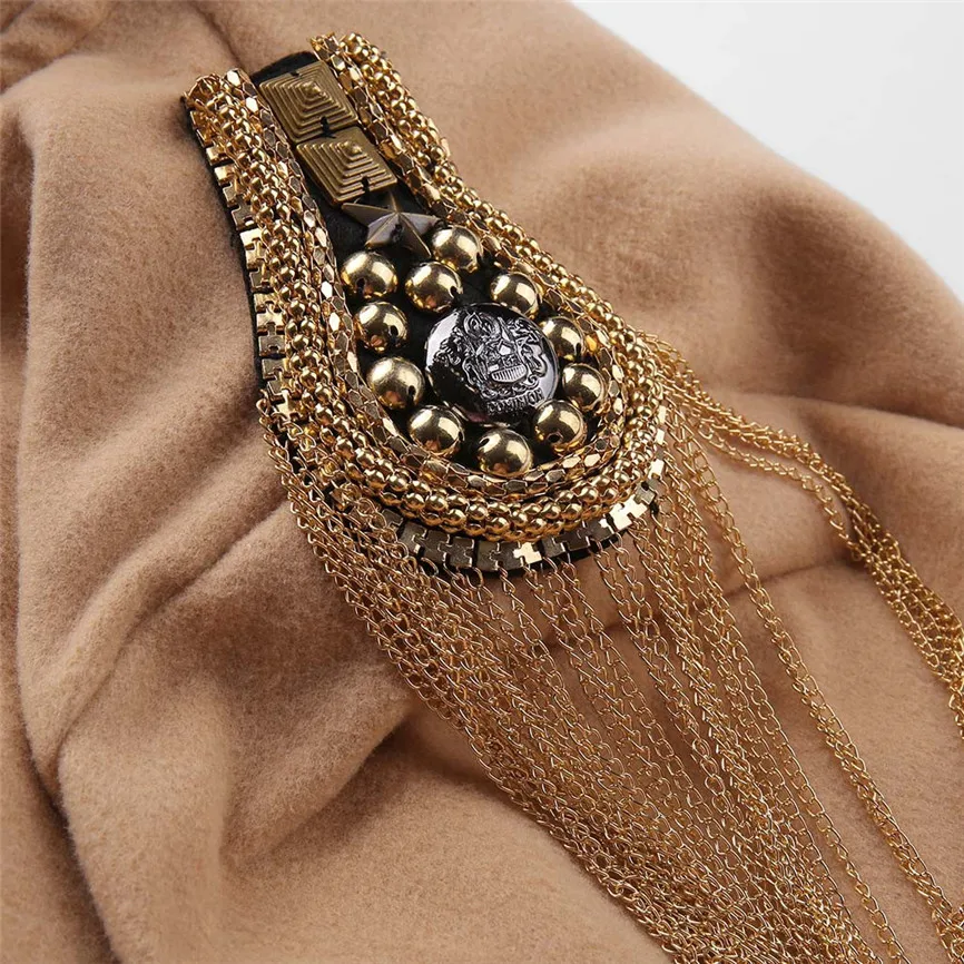 Зимний женский средневековый плащ Ретро Готическая накидка пальто полная длина пальто размера плюс с длинным рукавом пуловер пальто 40