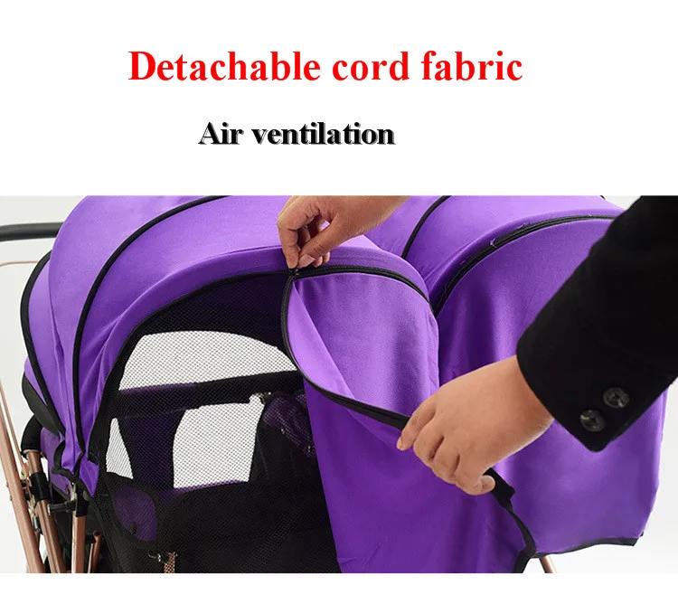Double Seat Can Be Foldable Portable Pouch Twins Baby Stroller