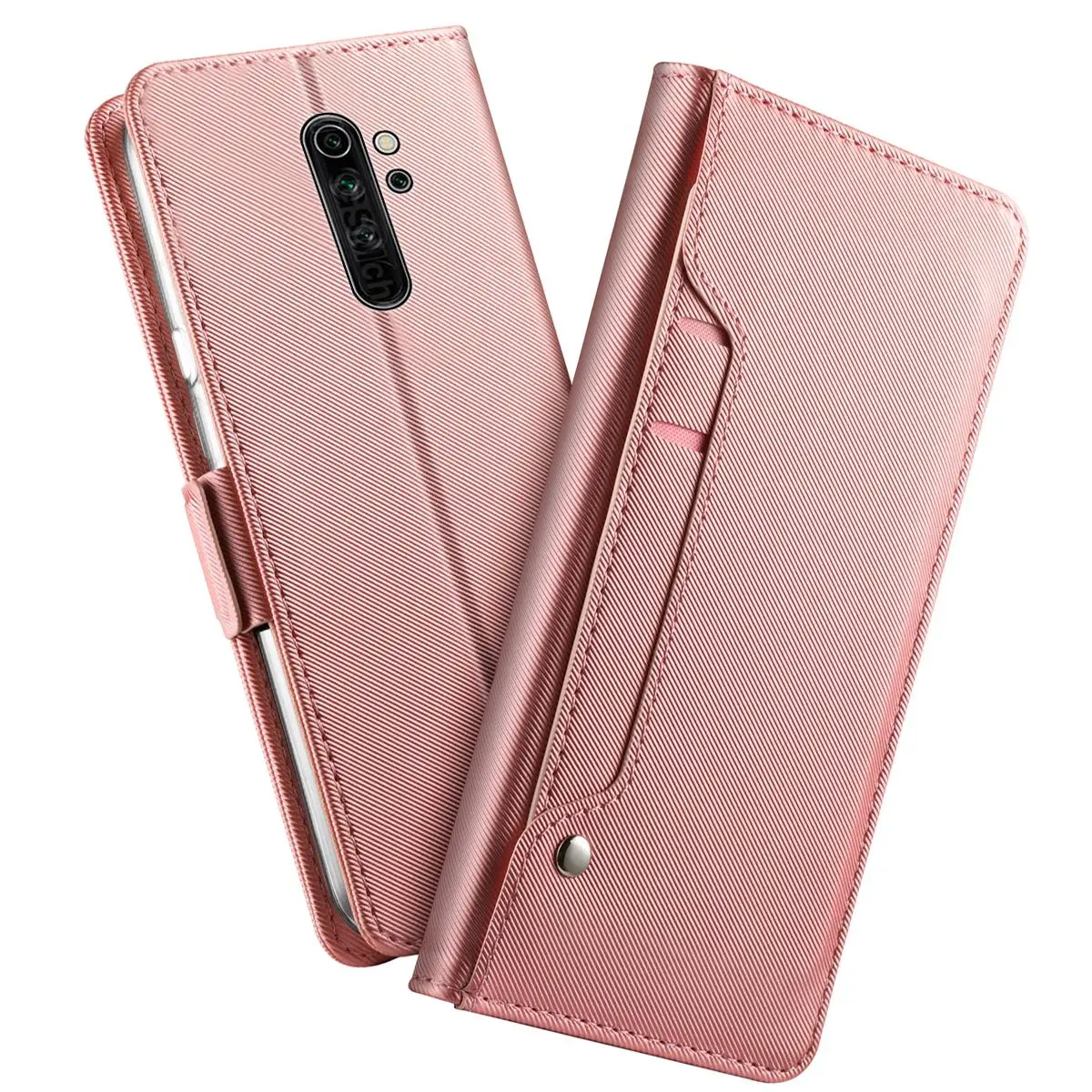 Для Xiaomi Redmi Note 8 Pro Чехол из искусственной кожи чехол-книжка с подставкой с зеркалом и отделениями для карт чехол для Redmi Note 8 противоударный чехол