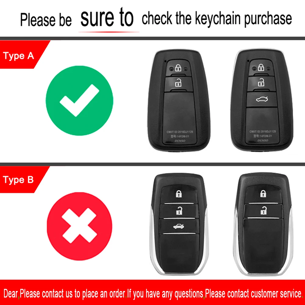 Nuova custodia portachiavi in pelle per Toyota CHR C-HR Camry 2018 2019 RAV4 Keyless Remote Fob Cover portachiavi Protector Keys Bag - Hd0c4c0d2e706482eb7e628e8fd1c742dS