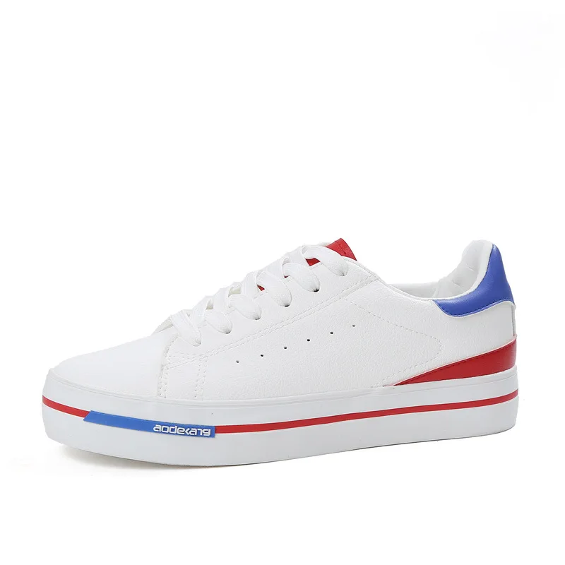 

Cute Animal Women's flat PU shoes 2018 new summer white lace cartoon student board ladies shoes Student sneakers Comfortable