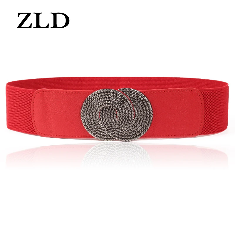 ZLD модные поясные ремни для женщин модные женские однотонные тянущийся эластичный широкий пояс платье украшение для женщин пояс