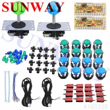 Аркадная игра DIY комплект для MAME USB Нулевая задержка USB энкодер 8 способ классический аркадный Хрустальный шарлтоп джойстик с хромированной кнопкой