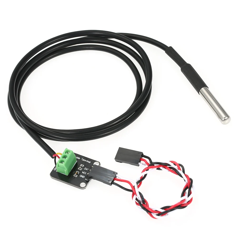 

DS18B20 Temperature Sensor Module Stainless Steel Temperature Probe Waterproof Temperature Sensor Module Kit For Arduino