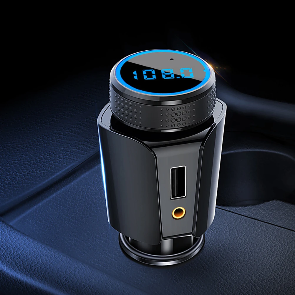 1pc LED Display Car MP3 Player 3.0 USB Quick Charge Charger For Mobile Phone Multifunctional Hands Free FM (Black) |