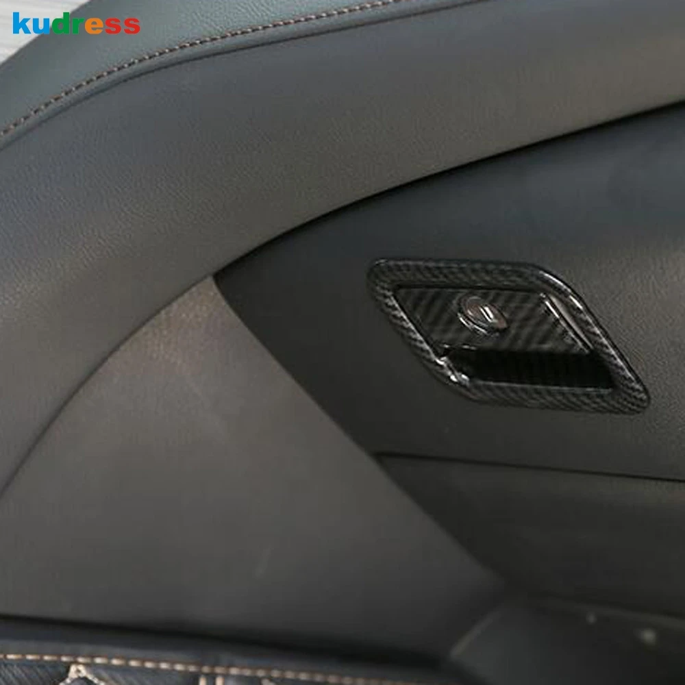 

For Toyota Camry 2018 2019 2020 ABS Matte Carbon Fiber Storage Box decoration Trim stickers glove covers accessories