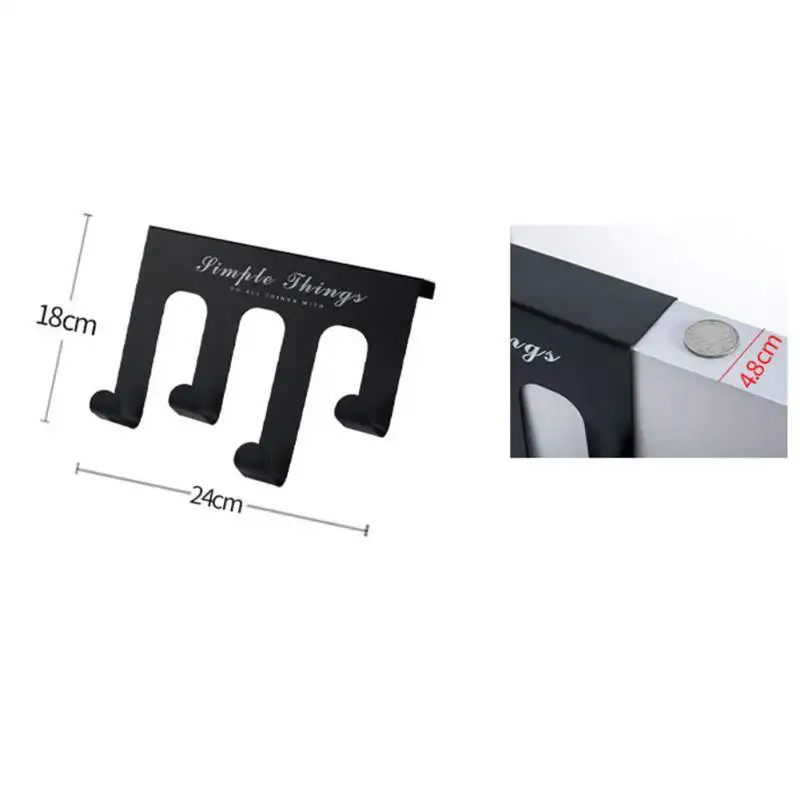 Door Hook Punch Free Household Clothes Hat Storage Hook Seamless Kitchen Debris Rack