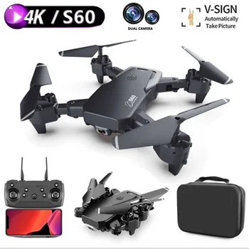 

RC Drone With Dual Camera 4K HD PFV Wifi Wide Angle Optical Flow Quadcopter 20Mins Endurance Foldable Helicopter Kid Toys New