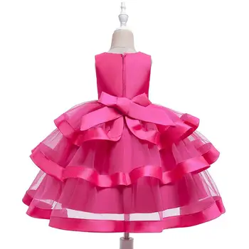 

New ElegantGirls Dress Wedding Party Princess Dress Casual Kids Clothes Dress Children's Vestidos For